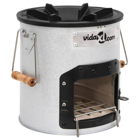 Camping Wood Stove Silver 45X25X26 Cm Steel