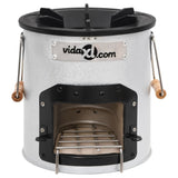 Camping Wood Stove Silver 45X25X26 Cm Steel