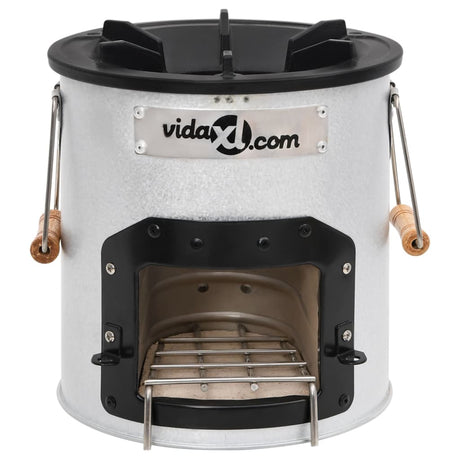 Camping Wood Stove Silver 45X25X26 Cm Steel