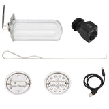 Wood Stove With Usb Fan Silver 35.5X26X28 Cm Stainless Steel