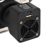 Wood Stove With Usb Fan Silver 35.5X26X28 Cm Stainless Steel