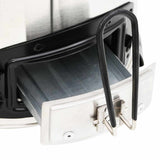 Wood Stove With Usb Fan Silver 35.5X26X28 Cm Stainless Steel