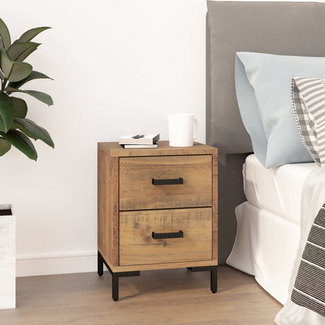 Bedside Cabinets 2 Pcs Solid Wood Pine