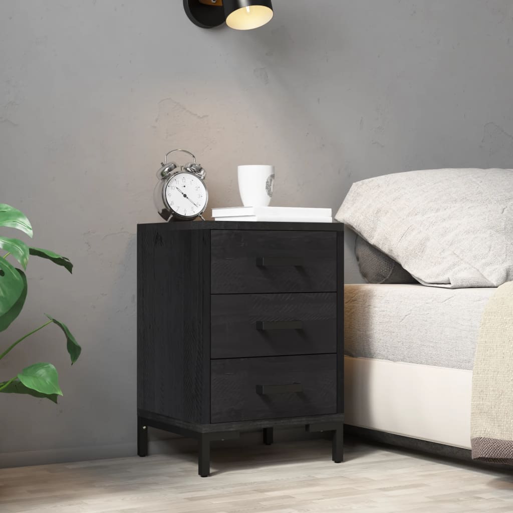 Bedside Cabinets 2 Pcs Solid Wood Pine