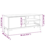Tv Cabinet Solid Pinewood