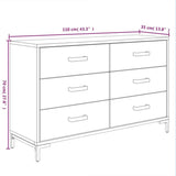 Sideboard 110X35X70 Cm Solid Pinewood