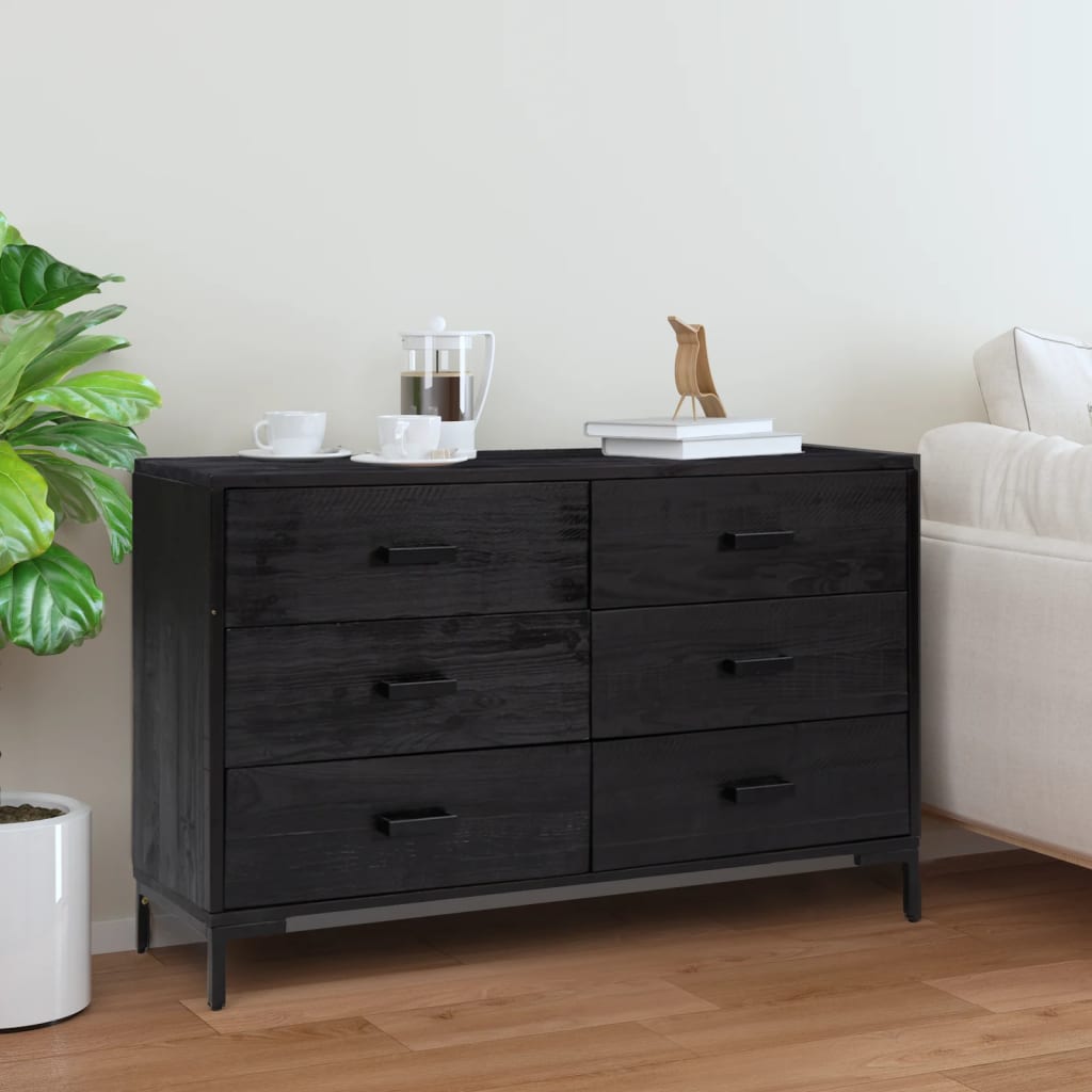 Sideboard 110X35X70 Cm Solid Pinewood
