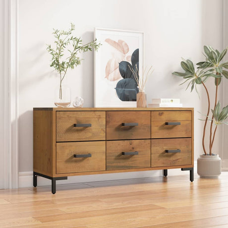 Storage Cabinet 110X30X45 Cm Solid Pinewood