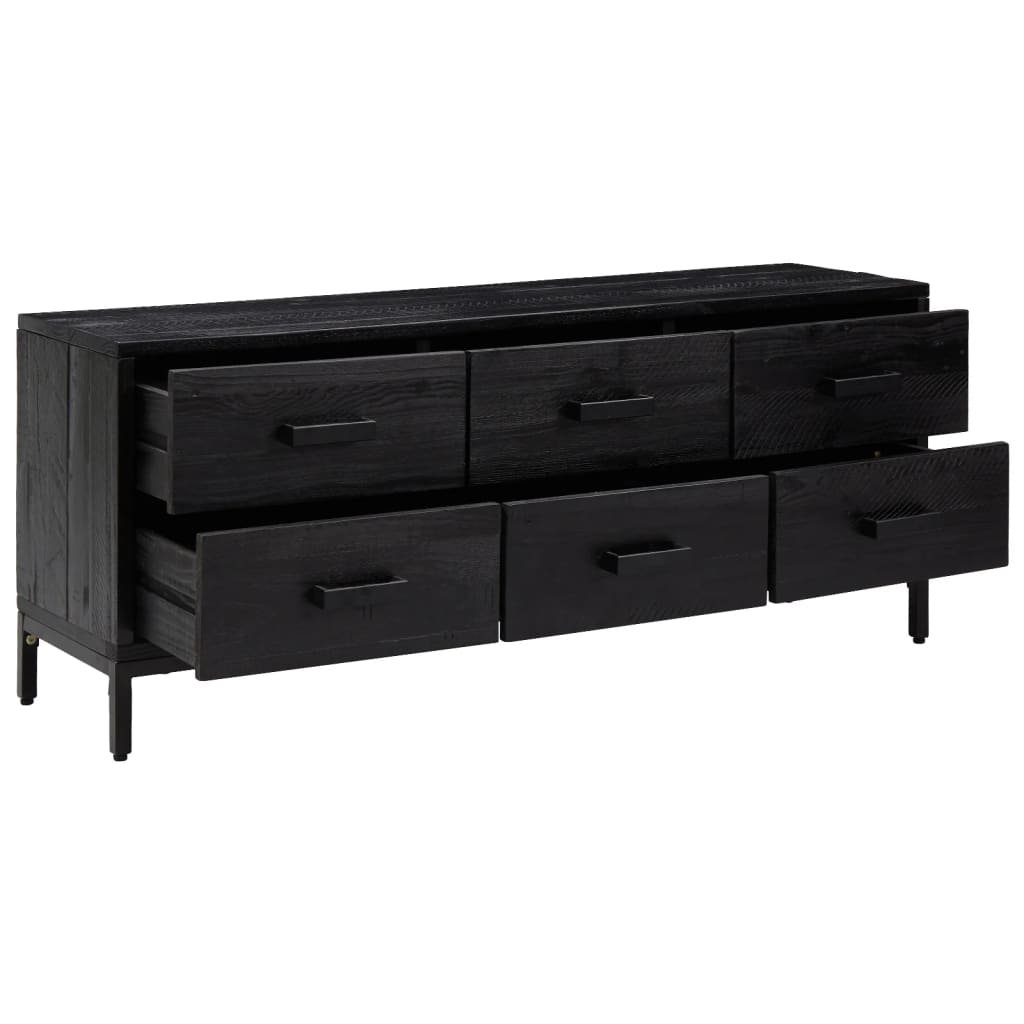 Storage Cabinet 110X30X45 Cm Solid Pinewood