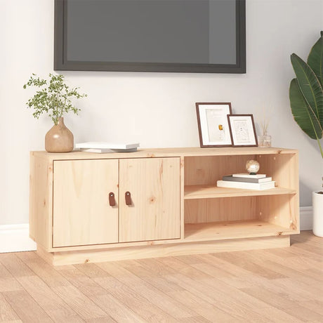 Tv Cabinet 105X34X40 Cm Solid Wood Pine
