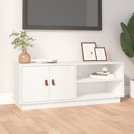 Tv Cabinet 105X34X40 Cm Solid Wood Pine