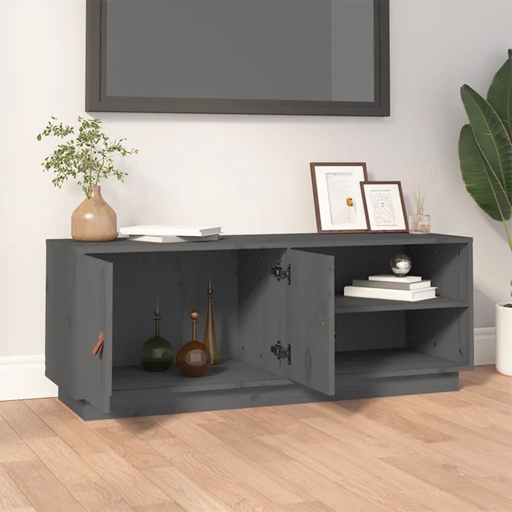 Tv Cabinet 105X34X40 Cm Solid Wood Pine