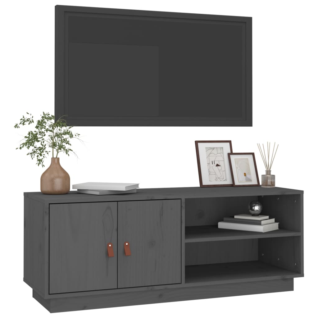 Tv Cabinet 105X34X40 Cm Solid Wood Pine