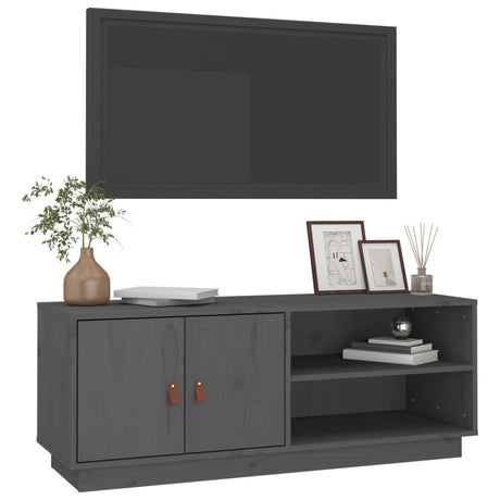 Tv Cabinet 105X34X40 Cm Solid Wood Pine