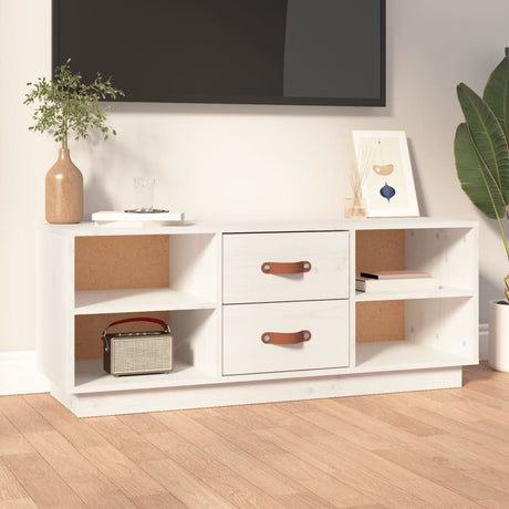 Tv Cabinet 100X34X40 Cm Solid Wood Pine