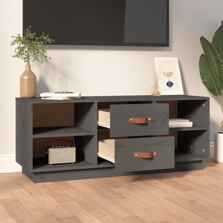 Tv Cabinet 100X34X40 Cm Solid Wood Pine