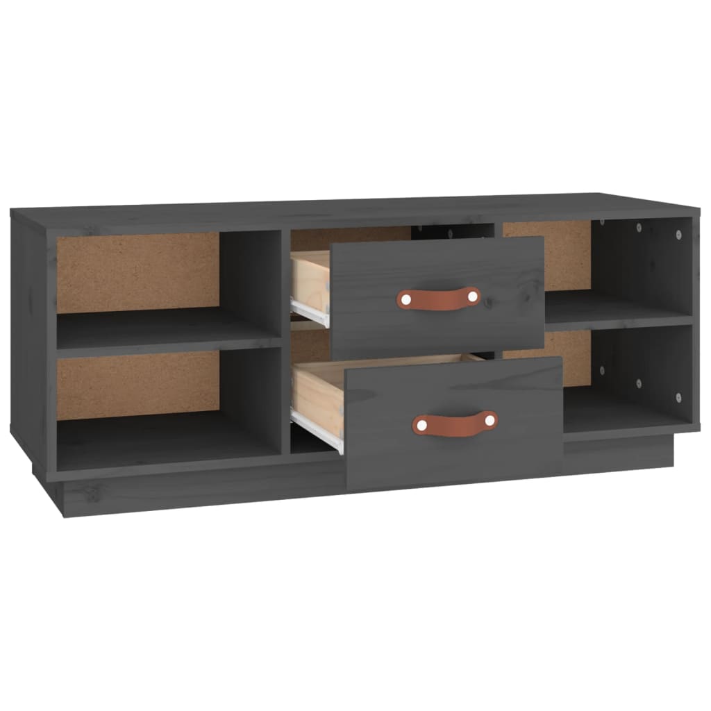 Tv Cabinet 100X34X40 Cm Solid Wood Pine