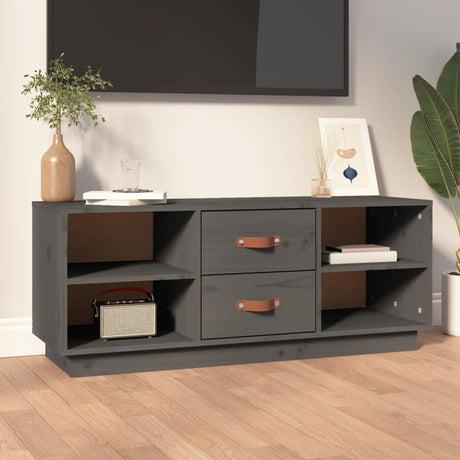 Tv Cabinet 100X34X40 Cm Solid Wood Pine