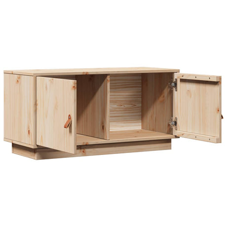 Tv Cabinet 80X34X40 Cm Solid Wood Pine