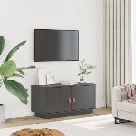 Tv Cabinet 80X34X40 Cm Solid Wood Pine