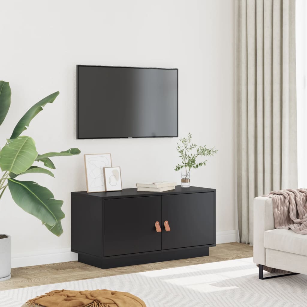Tv Cabinet 80X34X40 Cm Solid Wood Pine