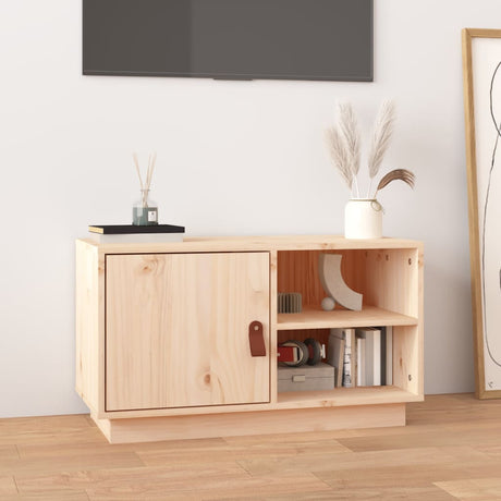 Tv Cabinet 70X34X40 Cm Solid Wood Pine