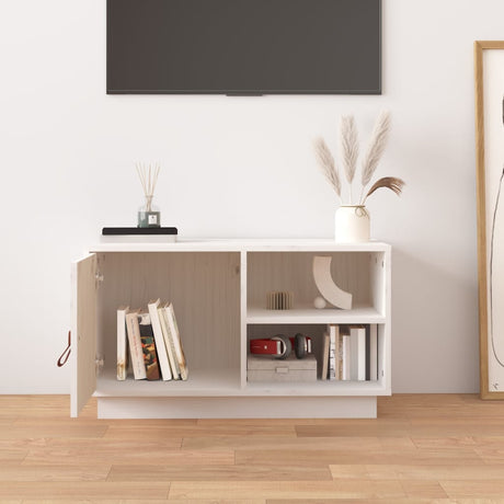 Tv Cabinet 70X34X40 Cm Solid Wood Pine