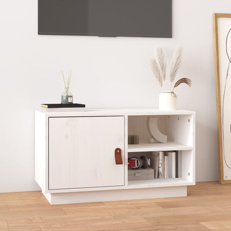 Tv Cabinet 70X34X40 Cm Solid Wood Pine