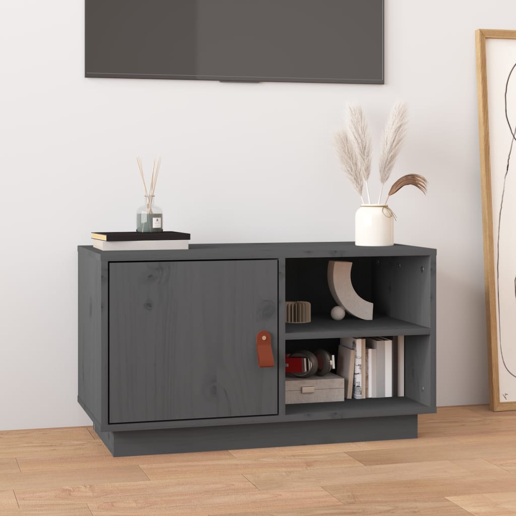 Tv Cabinet 70X34X40 Cm Solid Wood Pine