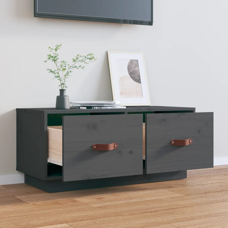 Tv Cabinet 80X34X35 Cm Solid Wood Pine