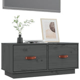 Tv Cabinet 80X34X35 Cm Solid Wood Pine