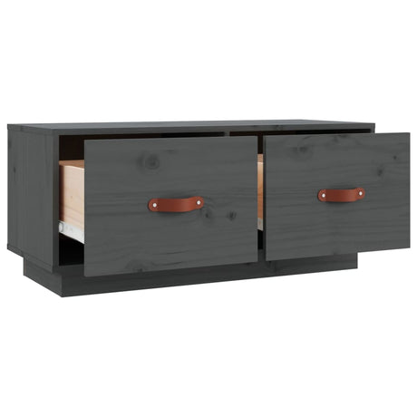 Tv Cabinet 80X34X35 Cm Solid Wood Pine