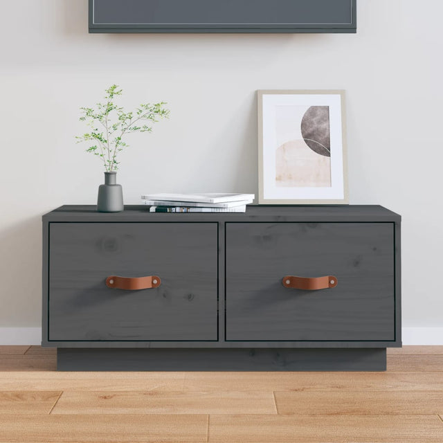 Tv Cabinet 80X34X35 Cm Solid Wood Pine