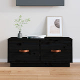 Tv Cabinet 80X34X35 Cm Solid Wood Pine
