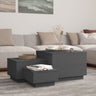 Storage Boxes With Lids 3 Pcs Solid Wood Pine
