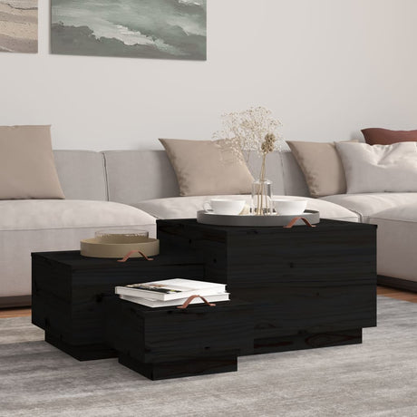Storage Boxes With Lids 3 Pcs Solid Wood Pine