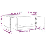 Coffee Table 80X50X35 Cm Solid Wood Pine