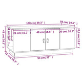 Coffee Table 100X50X41 Cm Solid Wood Pine
