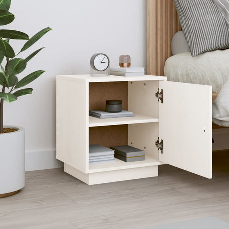 Bedside Cabinet 40X34X45 Cm Solid Wood Pine