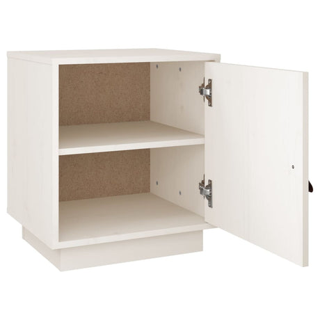 Bedside Cabinet 40X34X45 Cm Solid Wood Pine