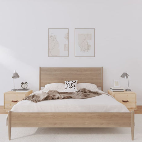 Bedside Cabinet 40X34X35 Cm Solid Wood Pine