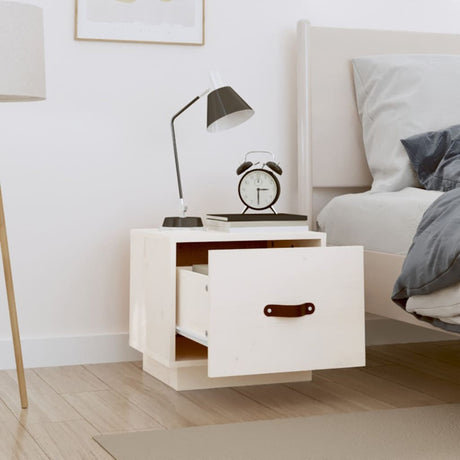 Bedside Cabinet 40X34X35 Cm Solid Wood Pine