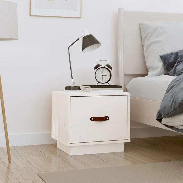 Bedside Cabinet 40X34X35 Cm Solid Wood Pine