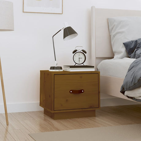 Bedside Cabinet 40X34X35 Cm Solid Wood Pine