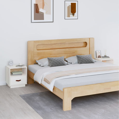 Bedside Cabinets 2 Pcs 40X34X45 Cm Solid Wood Pine