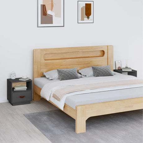 Bedside Cabinets 2 Pcs 40X34X45 Cm Solid Wood Pine