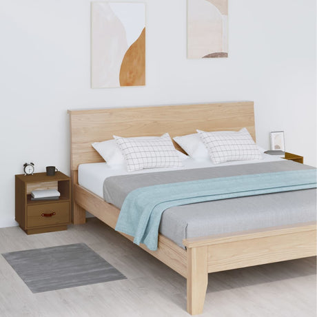 Bedside Cabinets 2 Pcs 40X34X45 Cm Solid Wood Pine