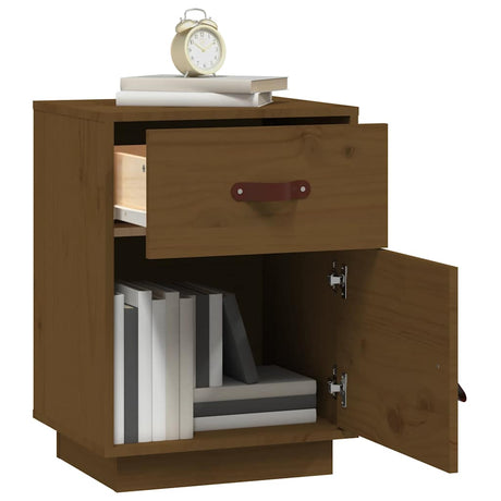 Bedside Cabinet 40X34X55 Cm Solid Wood Pine