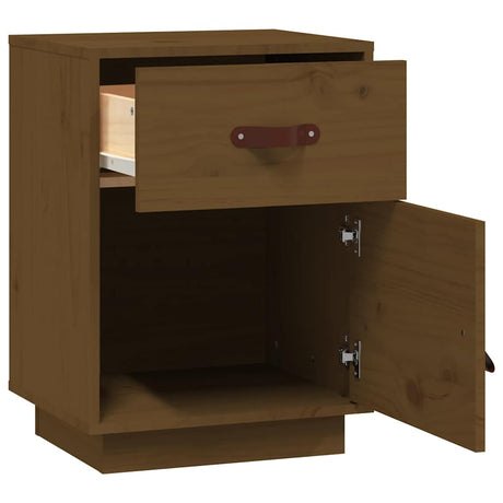 Bedside Cabinet 40X34X55 Cm Solid Wood Pine