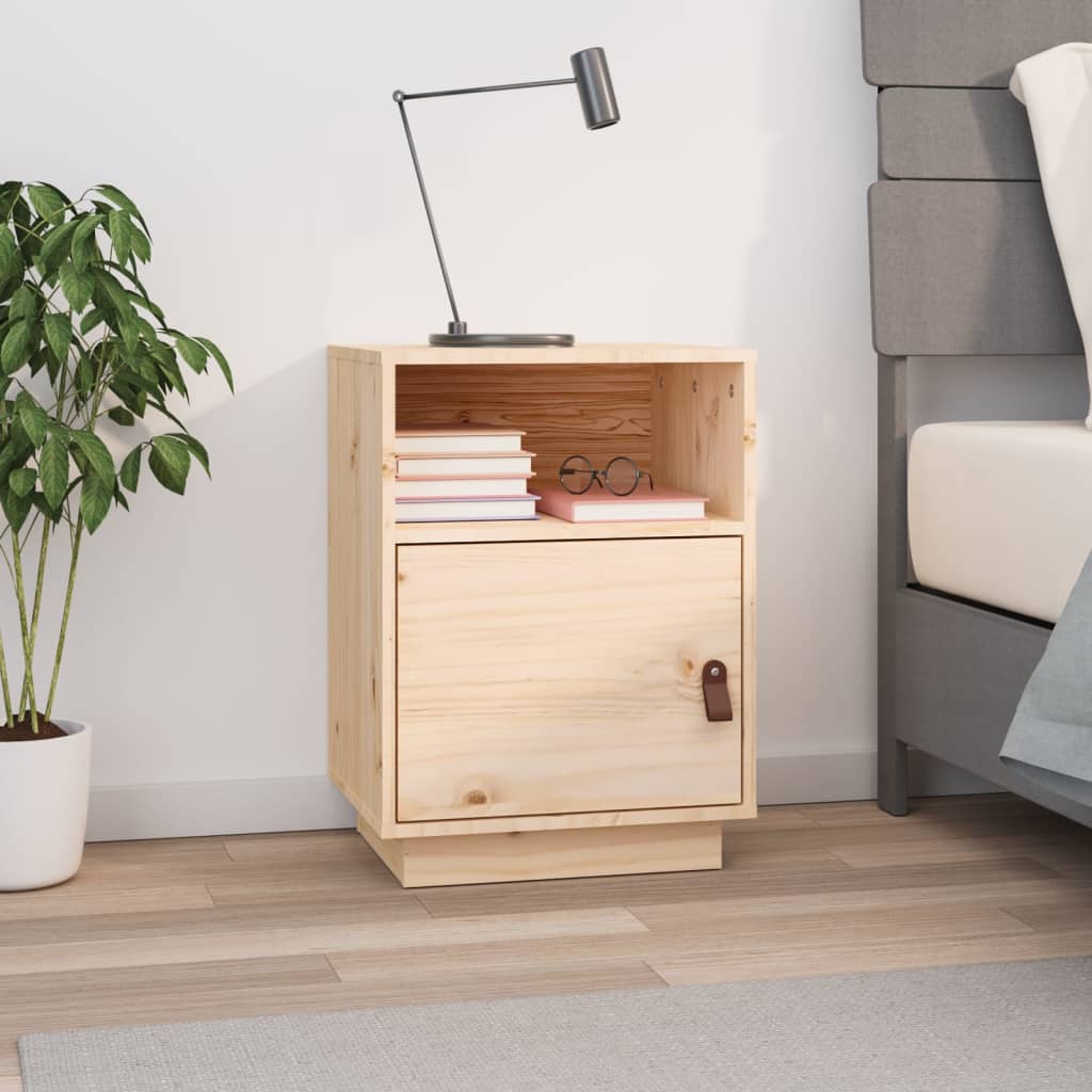 Bedside Cabinet 40X34X55 Cm Solid Wood Pine